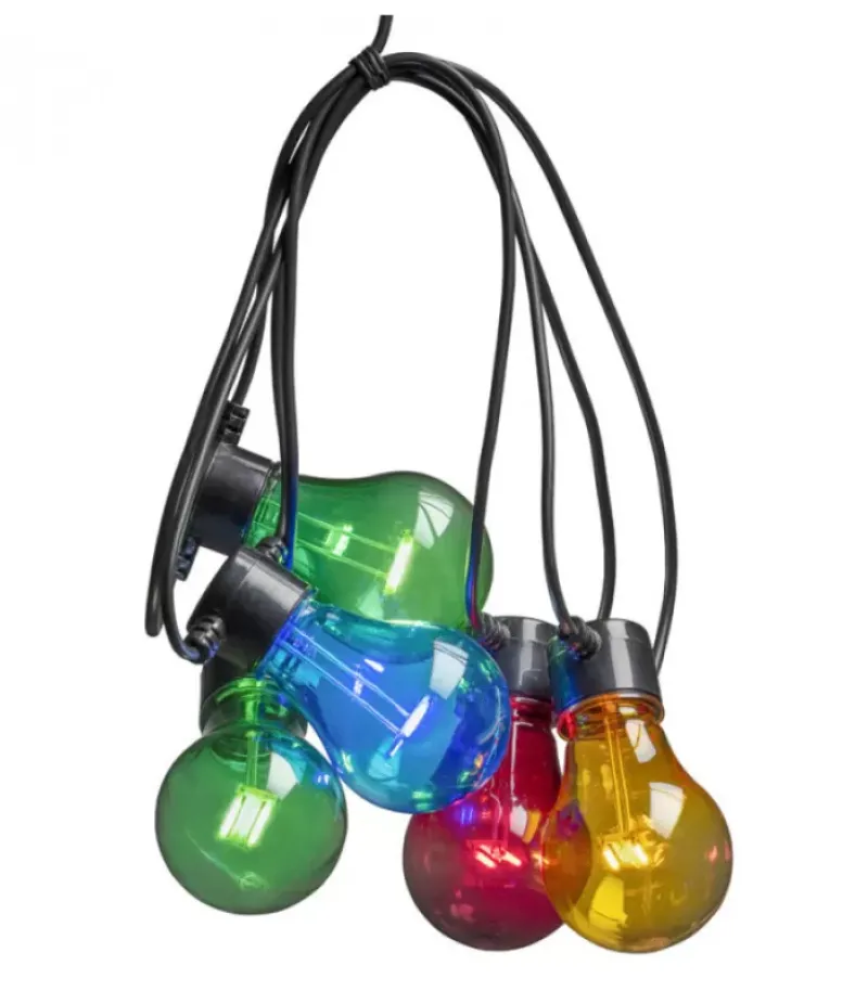 Konstsmide, guirlandes lumineuses de Noël Rallonge 10 M Pour Guirlande Lumineuse De Terrasse, 10 Ampoules Multicolores