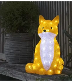 Konstsmide, guirlandes lumineuses de Noël Renard Lumineux A Led En Acrylique, 40 Cm