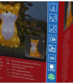 Konstsmide, guirlandes lumineuses de Noël Renard Lumineux A Led En Acrylique, 27 Cm