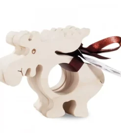 Waldfabrik, photophore en bois et étoile sapin de Noël Rond De Serviette Bois Naturel Elan