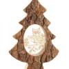 Zyx Music, chants de Noël Allemands traditionnels Sapin En Bois Avec Chouette Ciselee, 18,5 Cm