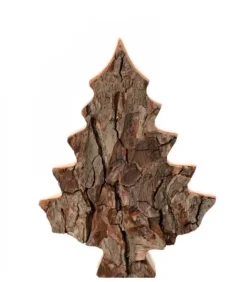 Waldfabrik, photophore en bois et étoile sapin de Noël Sapin En Bois Déco En Ecorce 15 Cm
