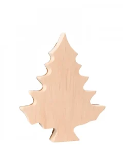 Waldfabrik, photophore en bois et étoile sapin de Noël Sapin En Bois Déco En Ecorce 12 Cm