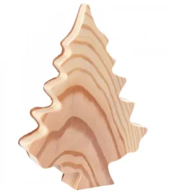 Waldfabrik, photophore en bois et étoile sapin de Noël Sapin En Bois Déco En Ecorce 20 Cm