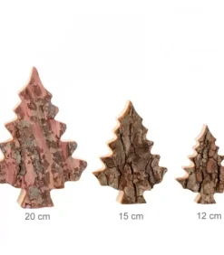 Waldfabrik, photophore en bois et étoile sapin de Noël Sapin En Bois Déco En Ecorce 20 Cm