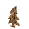 Waldfabrik, photophore en bois et étoile sapin de Noël Sapin En Bois, Forme Penchee, 18 Cm