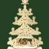 Ratags, décos de Noël lumineuses en bois Sapin Lumineux Led En Bois Avec Crèche De Noël Et Personnages