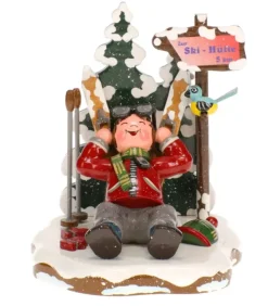 Hubrig, figurines pour enfant Skieur Au Repos - Village De Noël Miniature