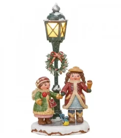 Hubrig, figurines pour enfant Village De Noël Miniature, Enfants Sous Reverbere