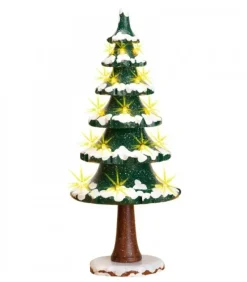 Hubrig, figurines pour enfant Village De Noël Miniature, Sapin Illumine