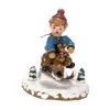 Hubrig, figurines pour enfant Village De Noël Miniature, Garcon Sur La Luge