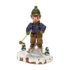 Hubrig, figurines pour enfant Village De Noël Miniature, Garcon A Ski