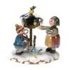 Hubrig, figurines pour enfant Village De Noël Miniature, Grand-Mere Et Oiseaux
