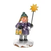 Hubrig, figurines pour enfant Village De Noël Miniature, Fillette Avec Etoile