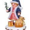 Hubrig, figurines pour enfant Village De Noël Miniature, Figurine Ange Sac A Jouets