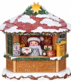 Hubrig, figurines pour enfant Village Noël Miniature, Chalet Marche De Noël La Poste